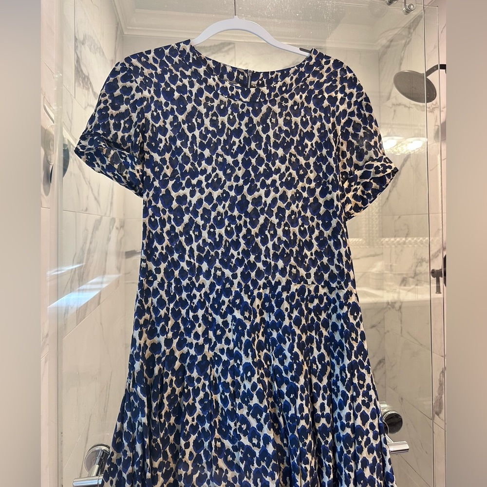 Sea New York Cheetah Print Pleated Mini Dress